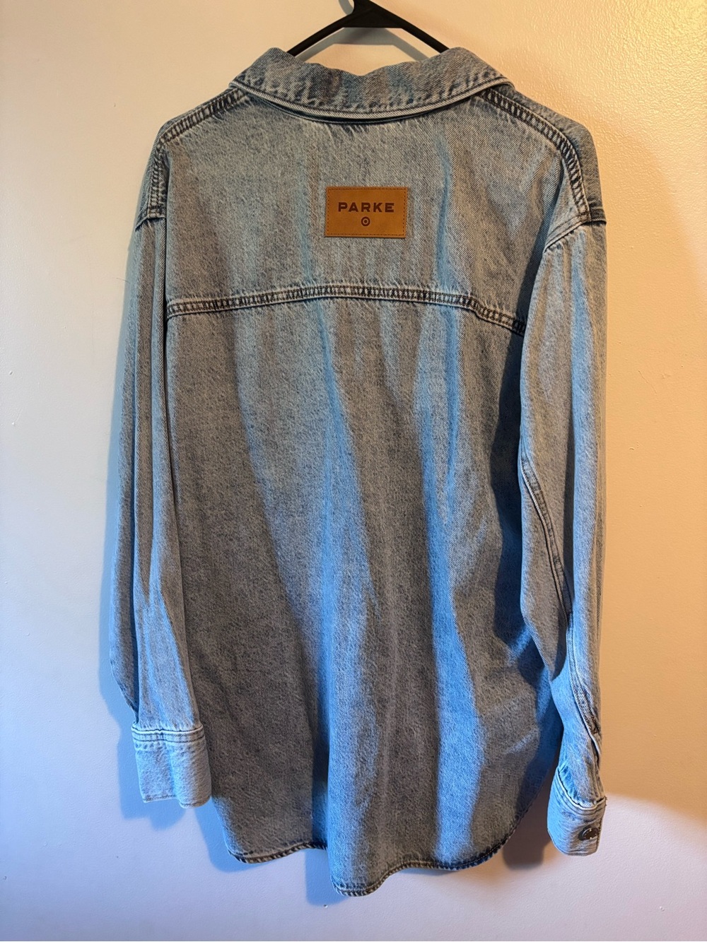 Parke x Target Light Blue Denim Shacket - Women's - Picture 3 of 3